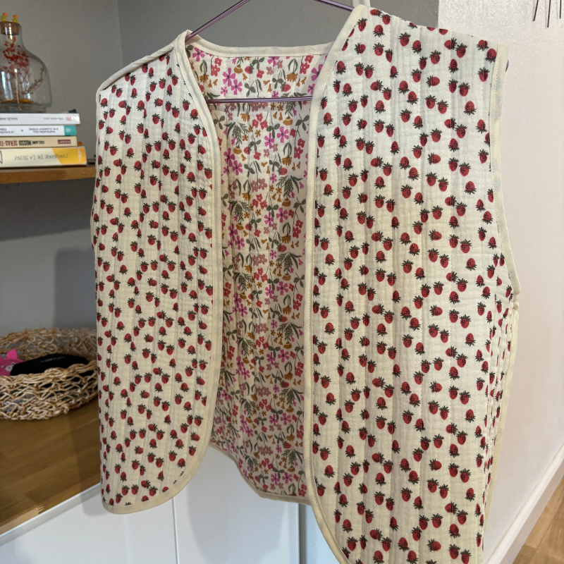 Gilet matelassé gaze de coton