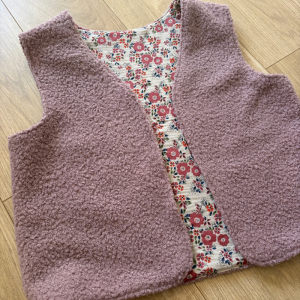 Gilet vieux rose