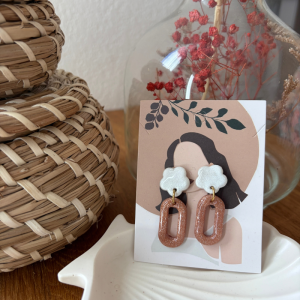 fleurs nacré et rond gold rose